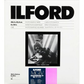 Papel Ilford Multigrado IV RC DELUXE 8x10 con 25 hojas BRILLANTE