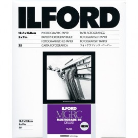 Papel Ilford Multigrado RC DELUXE 5x7 con 25 hojas PERLA