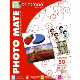 Papel Printman Photo Mate 8.5"x11" Doble Cara con 50 hojas (268115)