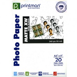 Papel Printman Matte XW 8.5"x11" Doble Cara con 20 hojas (2681120B)